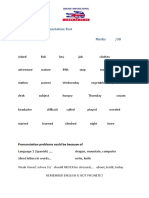 Pronunciation Test Kids 1