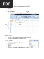 How To Open Microsoft Excel 2007