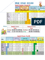 Calendarul Scolar 2019 2020