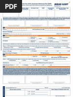 Application Form: Systematic Transfer Plan (STP), Systematic Withdrawal Plan (SWP)