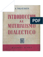 Introducción al materialismo dialéctico de Thalheimer: la única concepción del mundo moderno