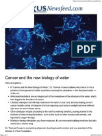 Cancer and The New Biology of Water