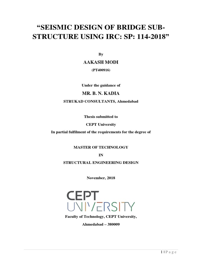 Analysis Of Bridge Substructure Using Irc Sp 114 By Aakash Modi