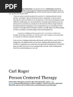 Carl Roger Person Centered Therapy