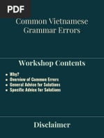 Common Vietnamese Grammar Mistakes