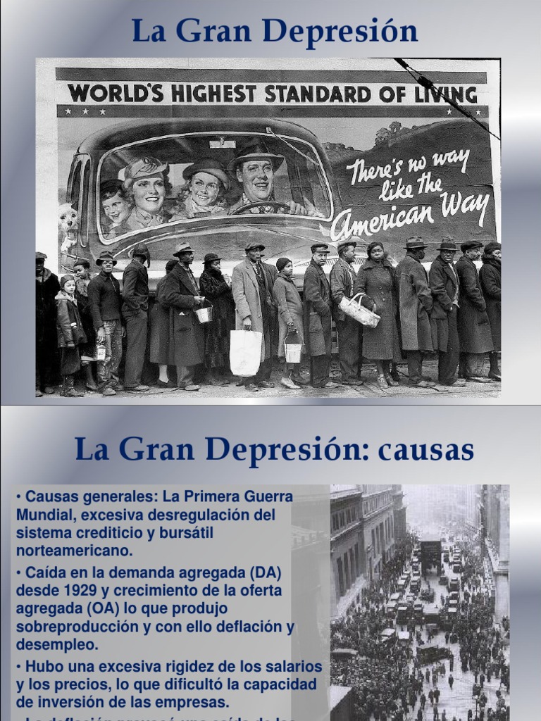 El Crack de 1929 y La Gran Depresión | PDF | Gran depresion | Nuevo acuerdo
