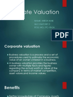 Corporate Valuation Methods & Process in 40 Characters
