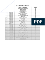 Nilai Praktikum Ekologi No. NIM Nama Mahasiswa Nilai