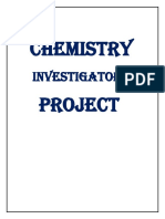 CHEMISTRY INVESTIGATORY PROJECT ON COLLOIDAL SOLUTIONS