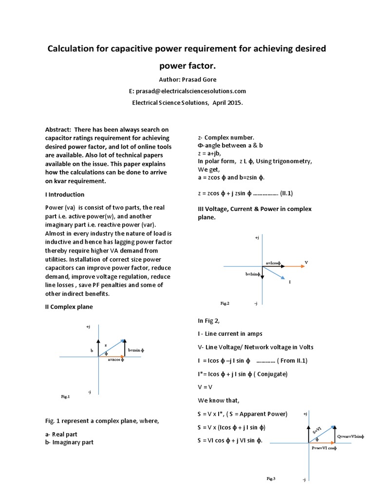 ESS Calculation For Capacitive Power Requirement For Achieving