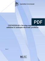 UEENEEH145A Develop Engineering Solutions To Analogue Electronic Problems