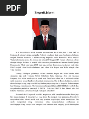 Biografi Joko Widodo Singkat Pigura