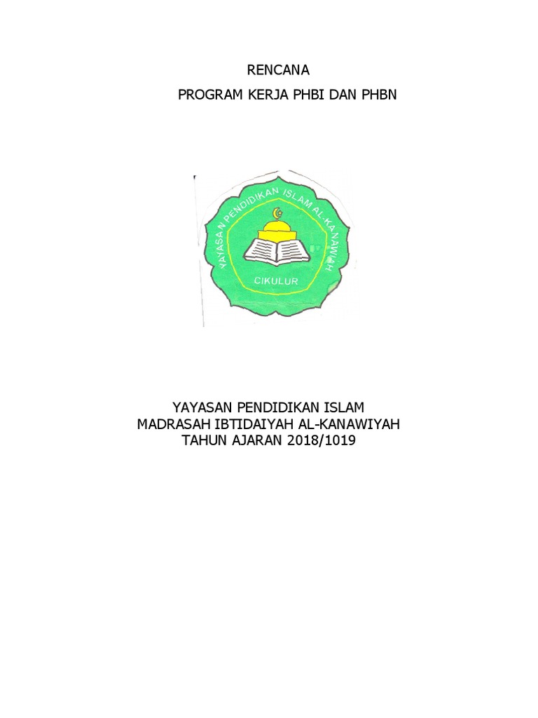 Rencana Program Kerja PHBI dan PHBN | PDF