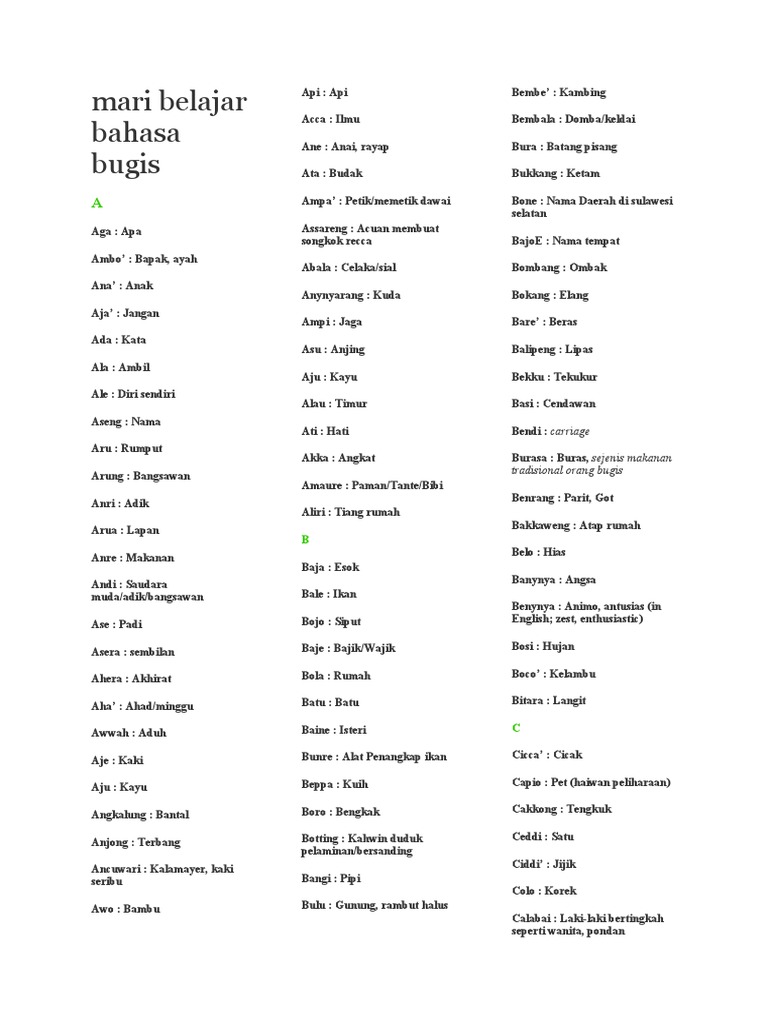 Mari Belajar Bahasa Bugis Pdf