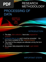 Processing of Data: Research Methodology