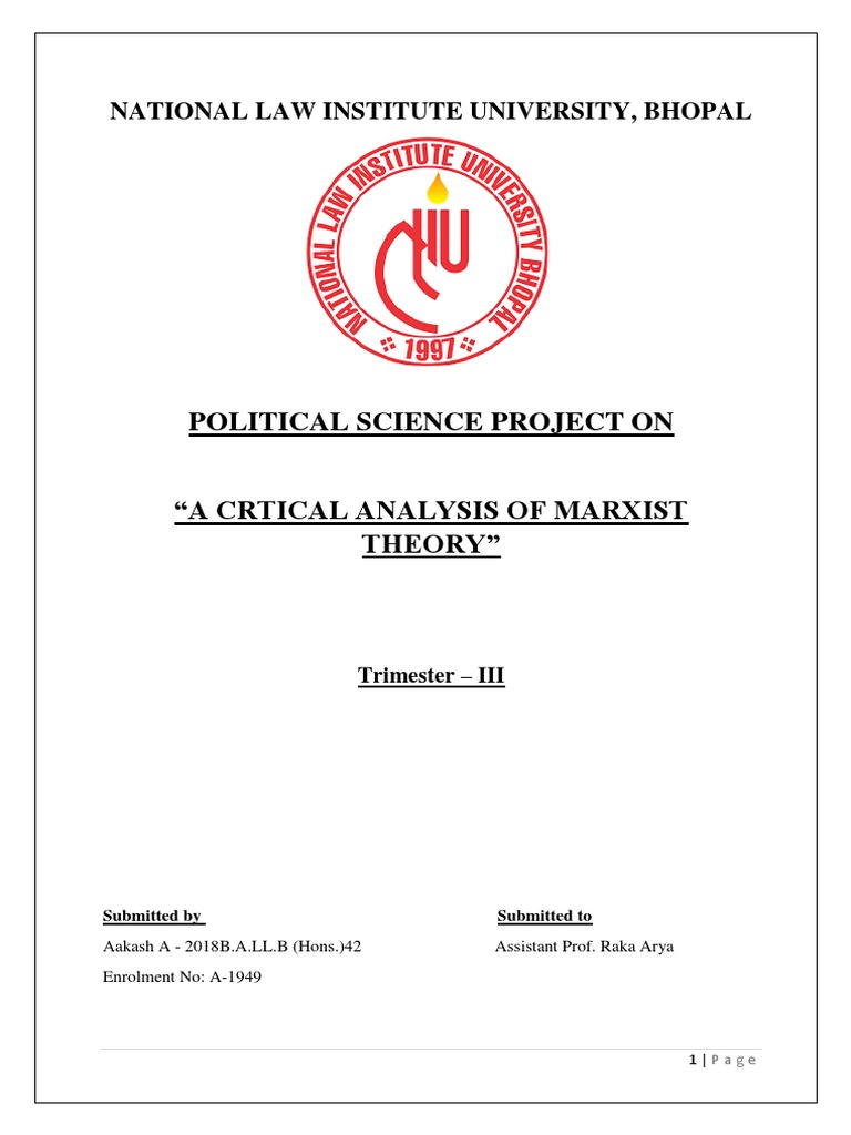 Critical Analysis of Marxist Theory | PDF | Marxism | Karl Marx