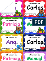 Gafetes Escolares Editables