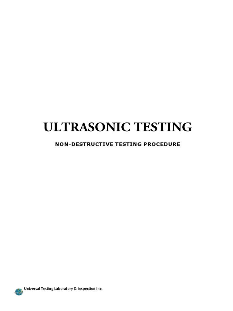 Ultrasonic Testing Procedure1 | PDF | Calibration | Ultrasound