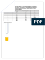 Un Hilo de Acero de Sección Transversal Cuadrada de 800 Mm de Longitud Está Sometido a La Tracción Mediante Una Fuerza Normal Vertical Generada Por Un Cuerpo de Masa m