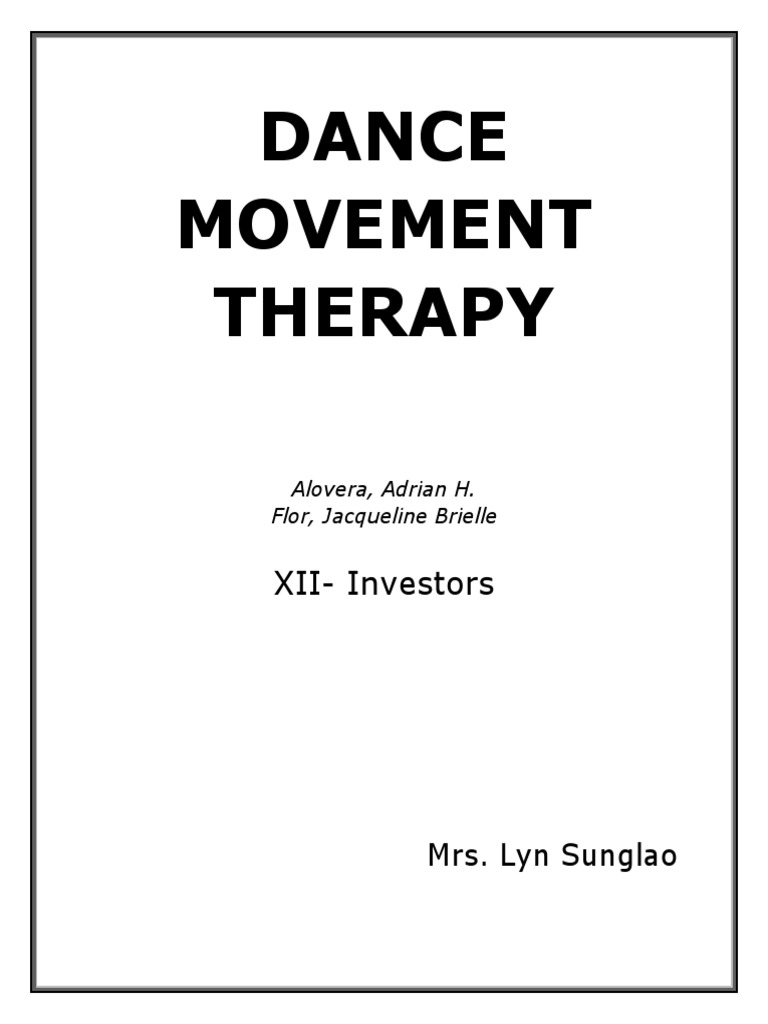 Dance Movement Therapy Pdf Psychotherapy Therapy