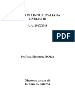 Dispensa Di Lingua Italiana Livello III BORA E.