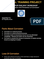 Industrial training project on corrosion prevention