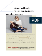 Cómo Tocar Miles de Canciones Con Los 4 Mismos Acordes o Menos