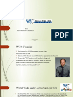 W3C World Wide Web Consortium: Presented By: S Hrud I Tej. 2015114