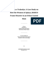 A Case Study On How The Women of Aplaya, BASECO Frame Disaster in An Urban Coastal Slum