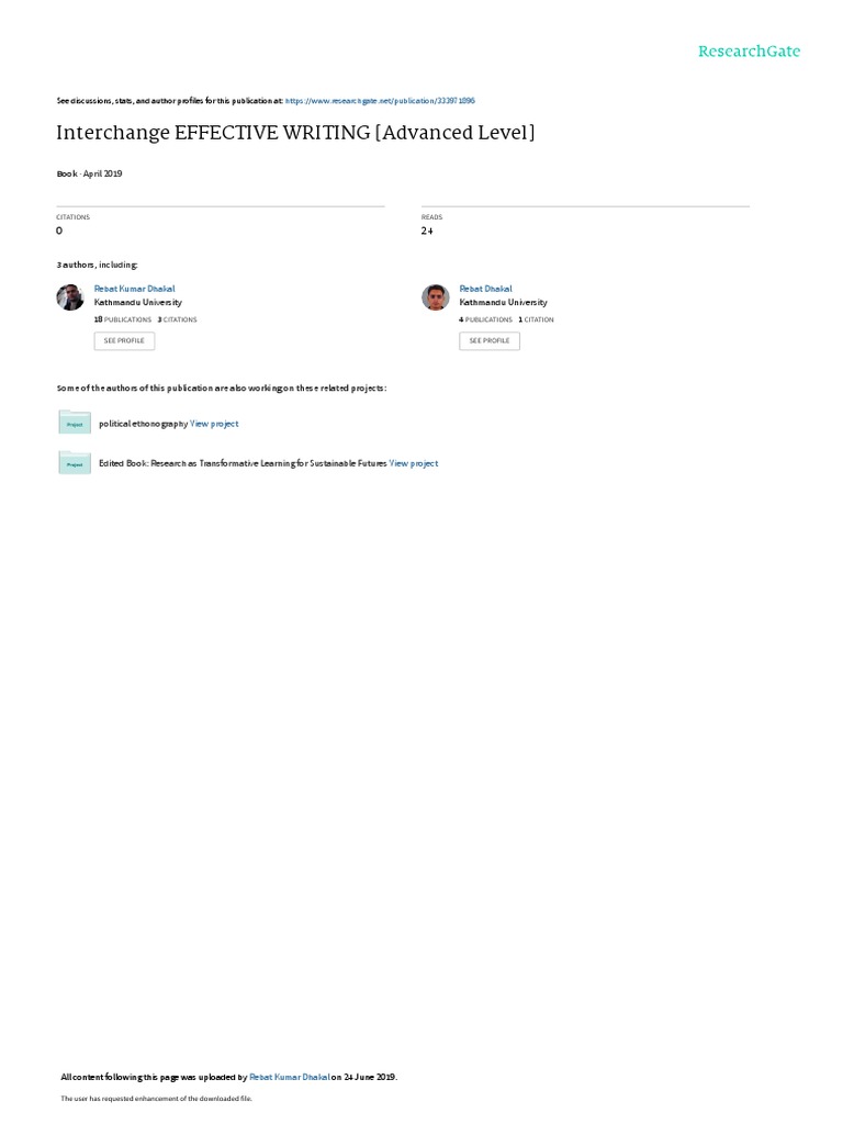 INTERCHANGE READING AND WRITING CRITICALLY PDF visual data 6