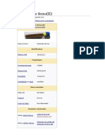 Resumo Químico - Hidróxido de Ferro