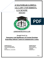 Administrative Law - Rough Draft
