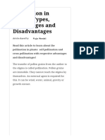 Pollination in Plants - Types, Advantages and Disadvantages PDF