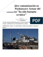Experto Sobre Contaminación en Quintero y Puchuncaví