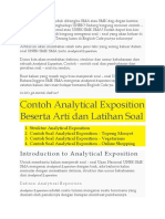 Analytical Exposition and Exercises