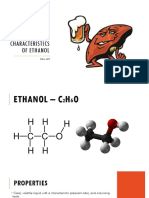 Biochemical Characteristics of Ethanol