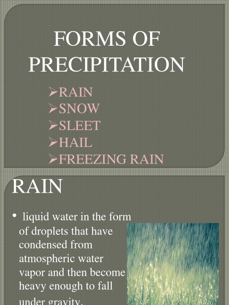 Types of Precipitation Explained | PDF