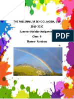 The Millennium School Noida, 119 2019-2020 Summer Holiday Assignment Class-II Theme - Rainbow