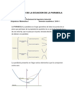 Parábola ecuación módulo