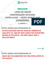 Curso de Inglês Conversação Aplicada Extra Class - Hotel Words and Expressions