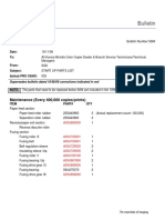 Maintenance (Every 400,000 Copies/prints) : Date: To