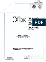 Nikon d1x Parts List