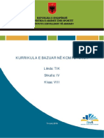 Kurrikula E Bazuar Në Kompetenca: Lënda: TIK Shkalla: IV Klasa: VIII