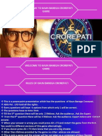 KBC Game Questions PowerPoint