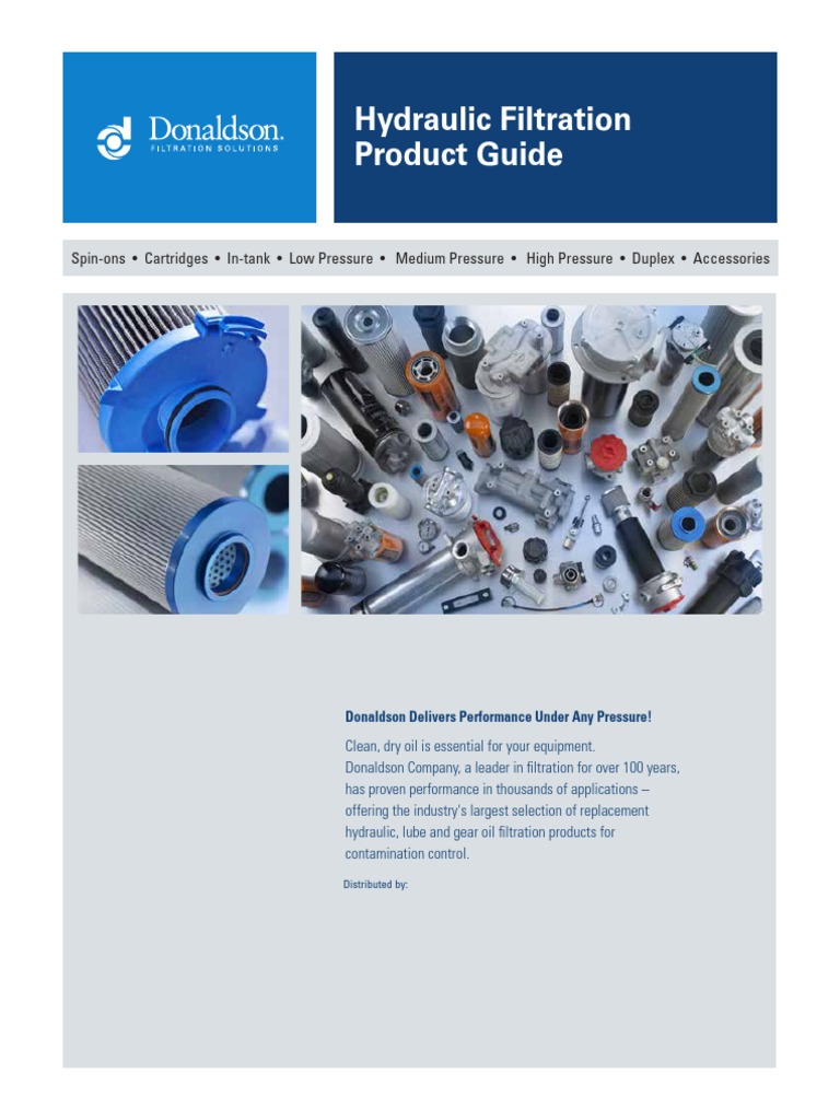 Donaldson Hydraulic Filtration Product Guide PDF Viscosity