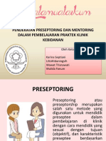 Pendekatan Preseptoring Dan Mentoring Dalam Pembelajaran Praktek Klinik
