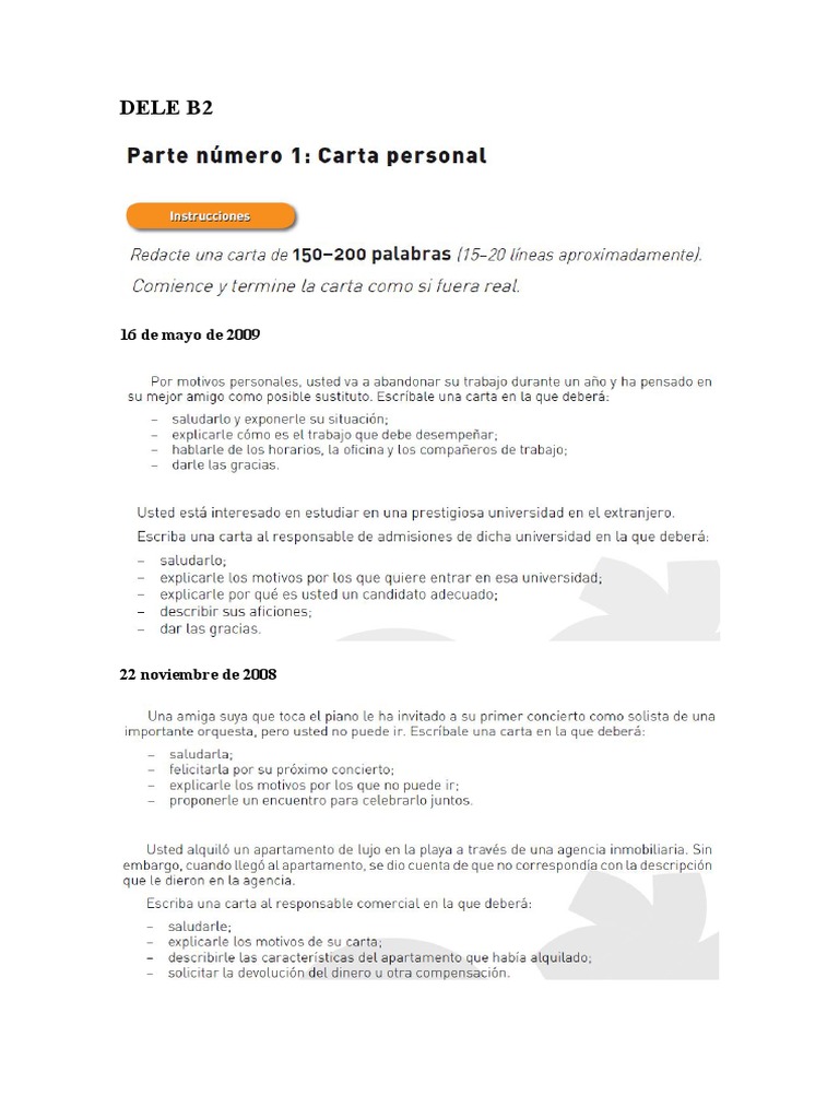 Carta Personal Dele b2