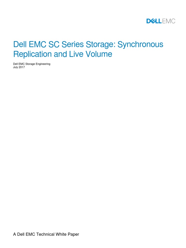 Synchronous Replication and Live Volume | PDF | Replication (Computing ...