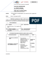 Informe #001 - 2019 - Informe de Labores Del Mes de Mayo A Julio de 2019