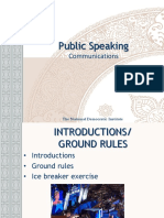 Public Speaking: Communications